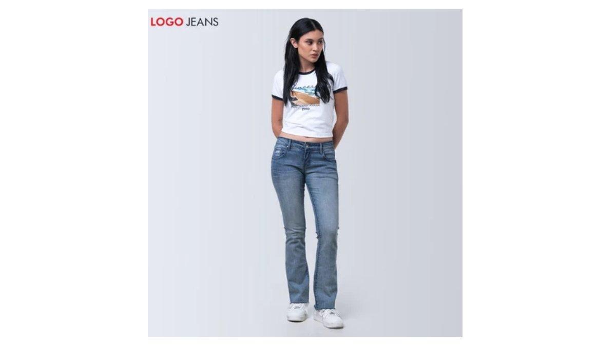 Logo Jeans Celana Jeans Wanita Bootcut J3 Series Medium Blue 43BJ3L3ML