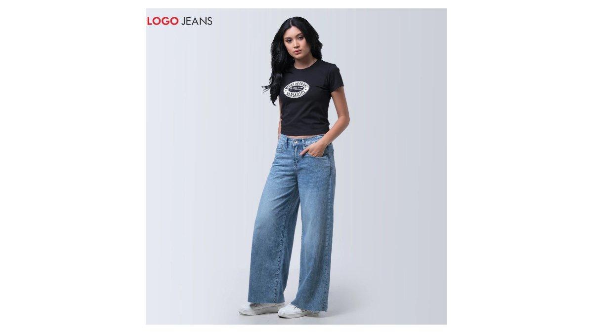 Logo Jeans Celana Jeans Wanita Loose Camilla Light Blue 43065L3LL
