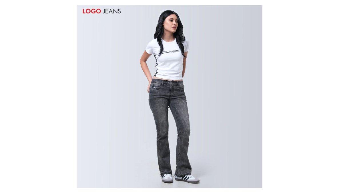 Logo Jeans Jeans Wanita Bootcut J6 Series Grey 43BJ6L3GY