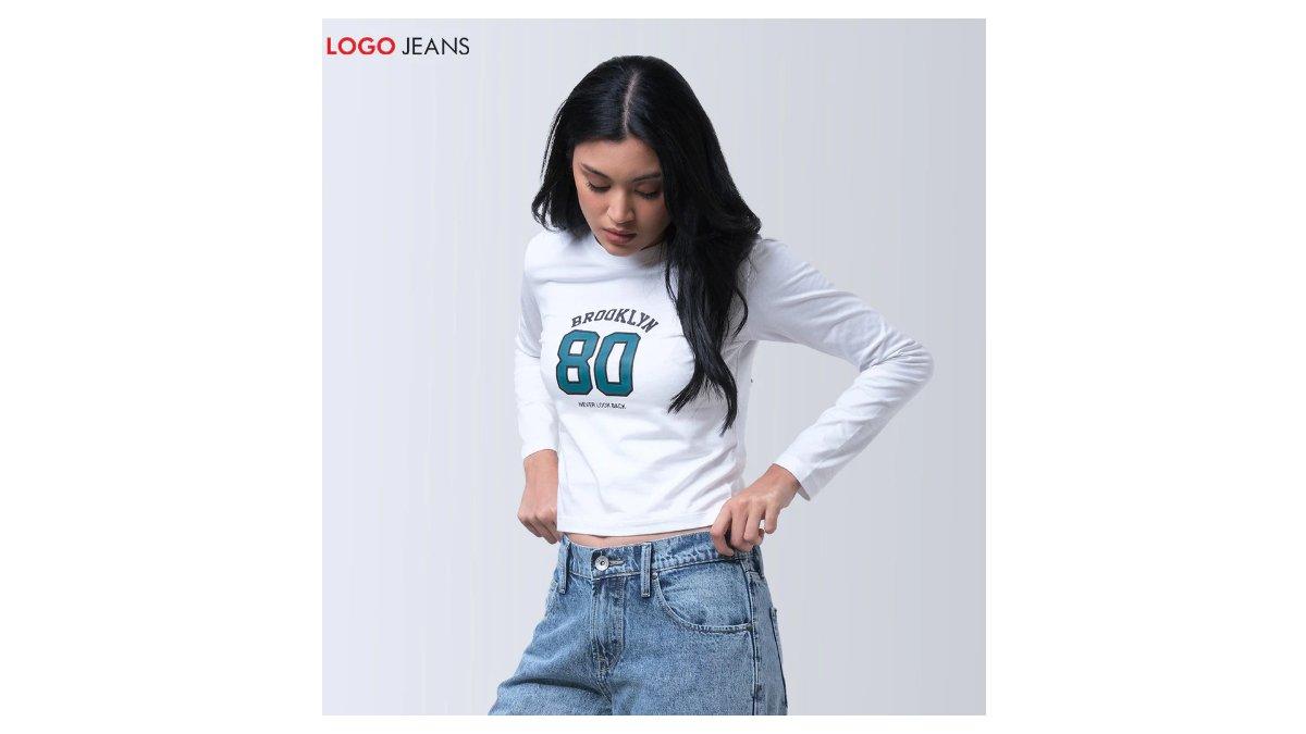 Logo Jeans Kaos Wanita Waverley Offwhite 14869L4OW