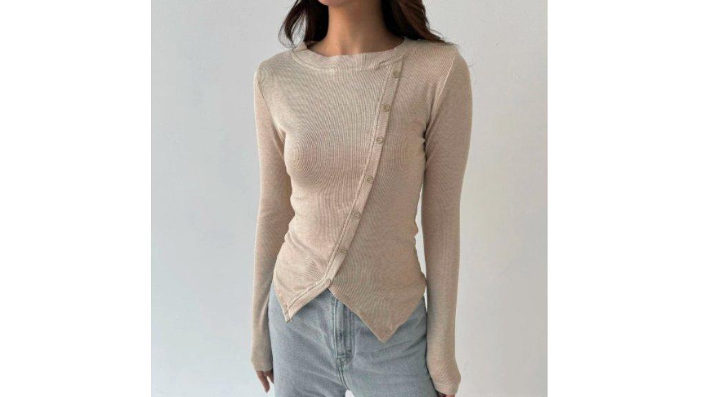 MARCH TOP | Atasan Knit Wanita Korean Top Baju Knit Wanita Lengan Panjang Basic Long Sleeve