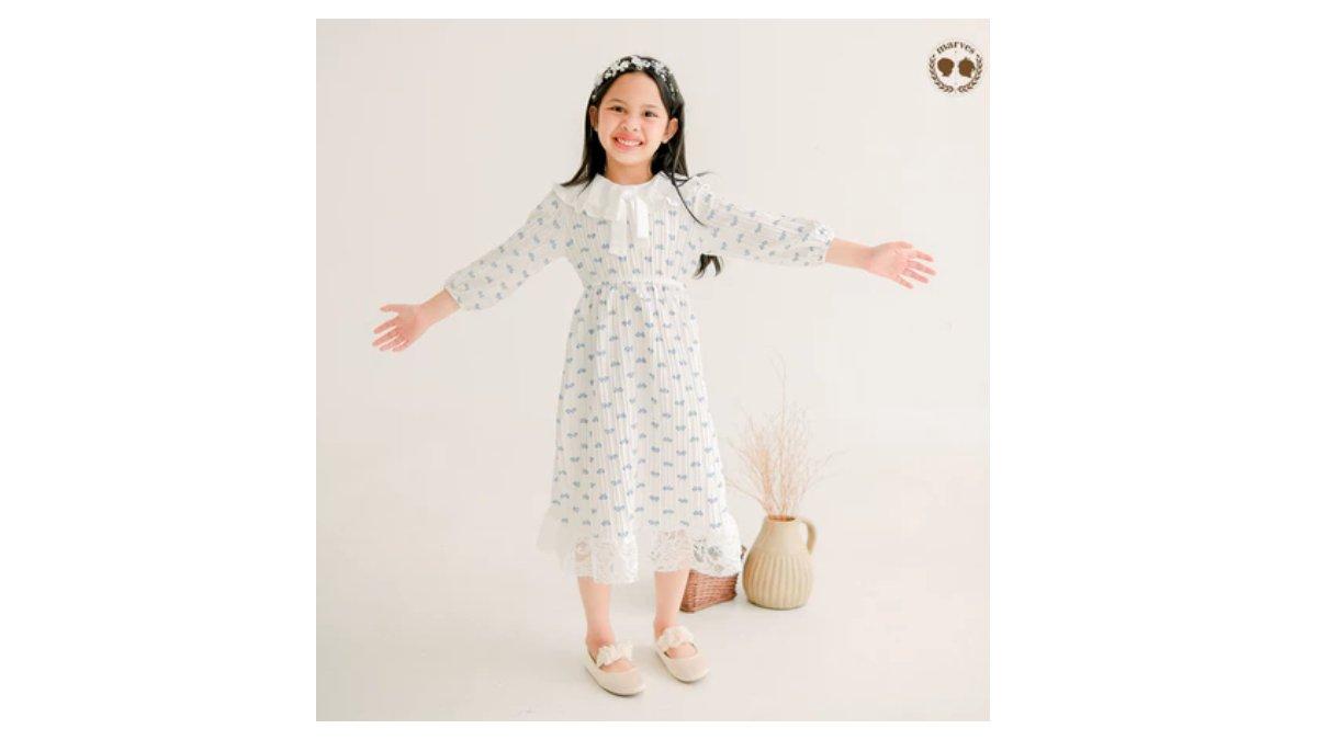 MARVES Ariella Dress Baju Anak Perempuan Korean Style Bahan Crinkle 