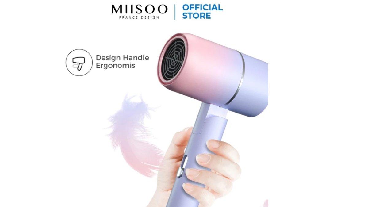 MIISOO Hair Dryer Negative Ion Portable Hair Protection Quick Drying