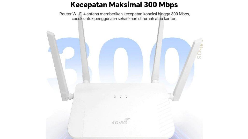 MISENI H828 300Mbps Wireless Router, 4G/5G Wifi Modem Cat6 LTE CPE Unlock Mobile WiFi Hotspot Internet