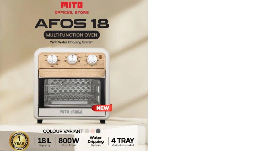 MITO AFOS18 Electric Oven Multifunction with Water Dripping System 18L