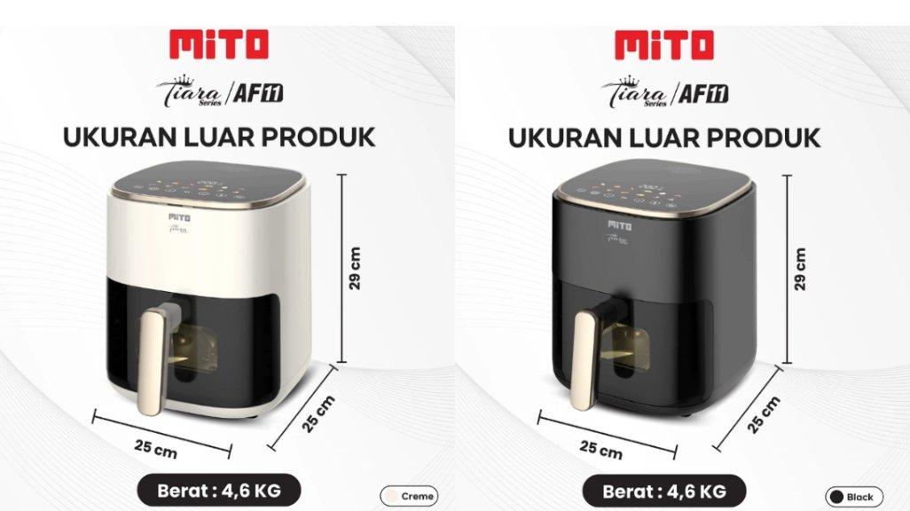 Review Lengkap MiTO Air Fryer Tiara AF11 yang Harganya di Bawah 1 Juta