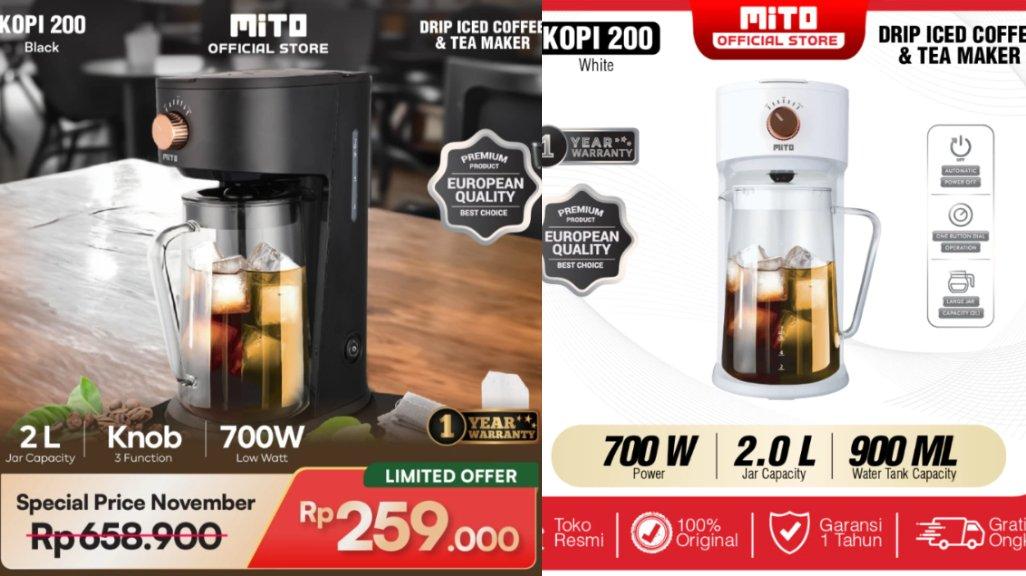 MITO Drip Ice Coffee & Tea Maker / Mesin Kopi Teh 2L - KOPI200