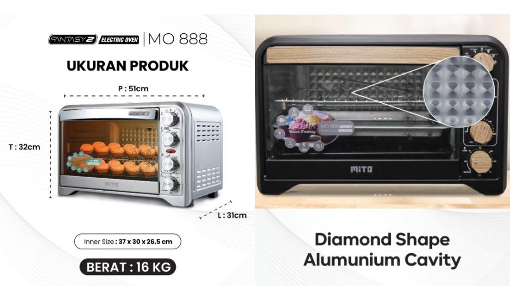 MITO Oven Listrik Fantasy 2 MO888 33 Liter.