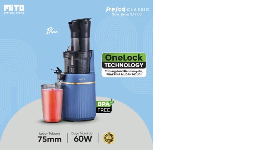 MITO SJ7100 Slow Juicer Fresca Classic | One Lock Technology | Easy Clean | Low Watt