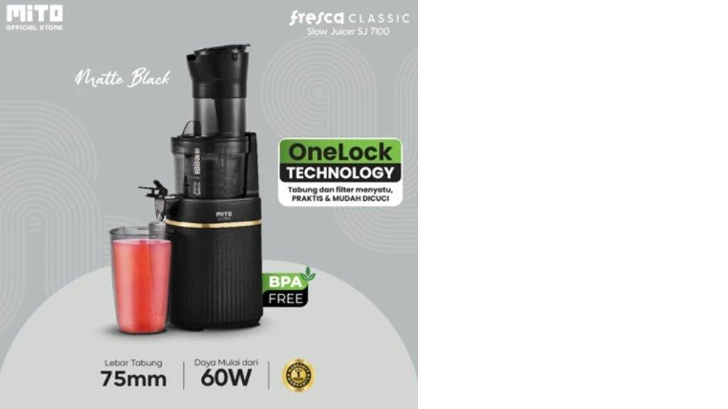 MITO SJ7100 Slow Juicer Fresca Classic | One Lock Technology | Easy Clean | Low Watt
