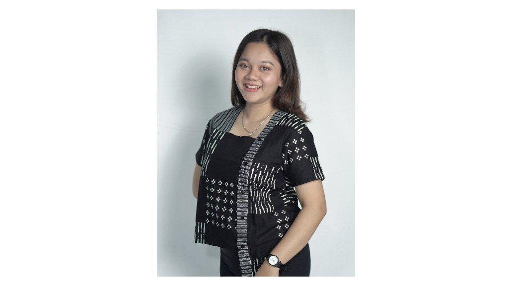Malessa Blouse Batik Mix Lurik Warna Hitam