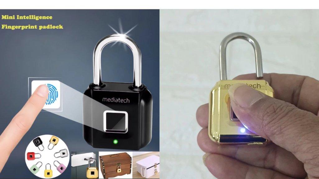 Mediatech Fingerprint Padlock Keyless Charger For Travel FPP-01 / Gembok Tanpa Kunci