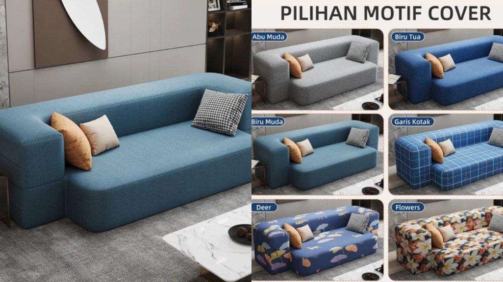 MeeXi Sofabed Density 23 Sofa Bed Minimalis Sofa Tidur / Sofa Kasur / Sofa Vacuum Compressible