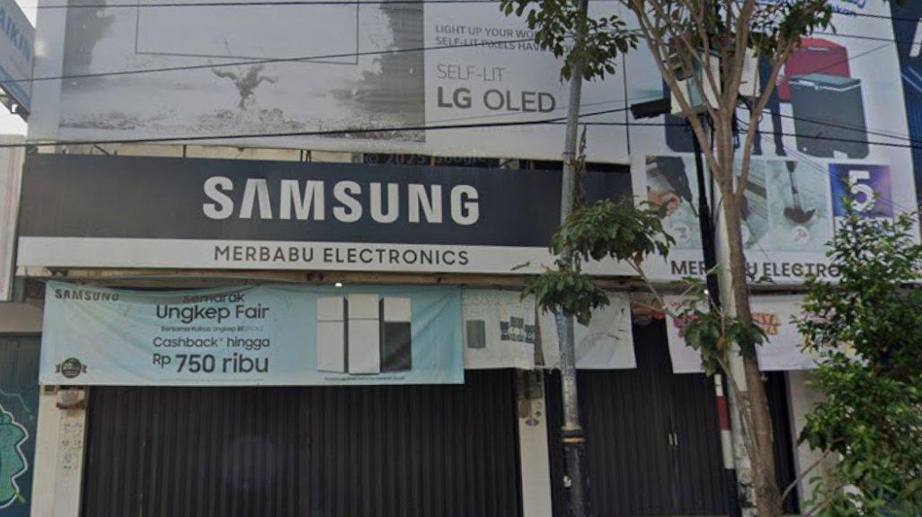 Foto Toko Merbabu Electronics di Jl. Jend. A. Yani No.27, Mintaragen, Kecamatan Tegal Timur, Kota Tegal, Jawa Tengah 52121 yang diambil Google Maps pada Juni 2025.