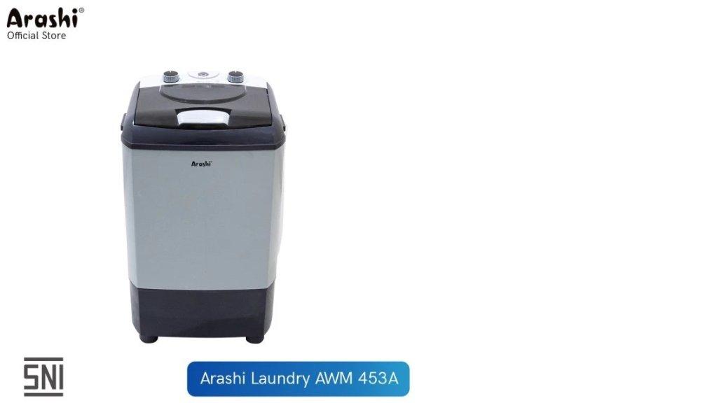 Arashi Mesin Cuci 1 Tabung Laundry AWM 453A Kapasitas 4.5 KG