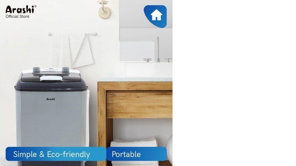 Arashi Mesin Cuci 1 Tabung Laundry AWM 453A Kapasitas 4.5 KG