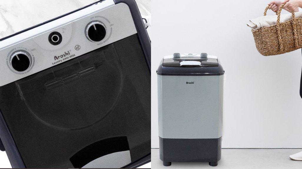 Mesin Cuci 1 Tabung Arashi Laundry AWM 453A Kapasitas 4.5 KG.