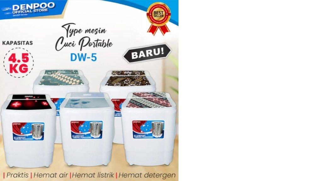 Mesin Cuci Portable DENPOO DW-5 Kapasitas 4,5 Kg