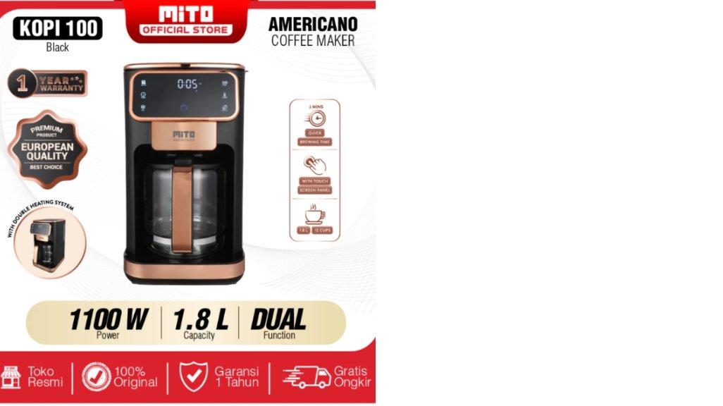 MITO Digital Coffee Maker / Mesin Kopi 1.8L - Double Heating System KOPI100