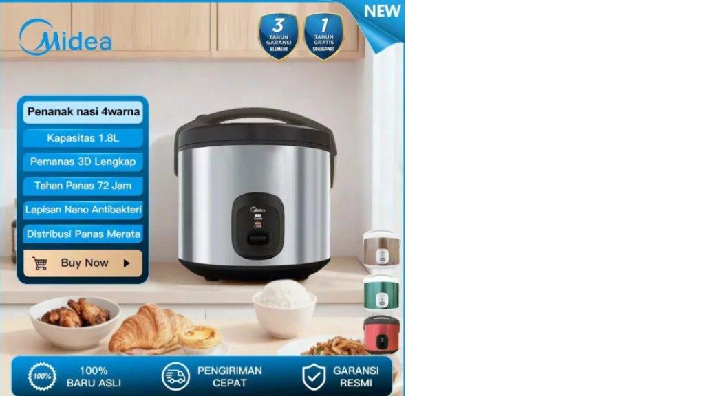 Midea 4warna 1.8L magic com Penanak nasi rice cooker MB-YJ5030ID