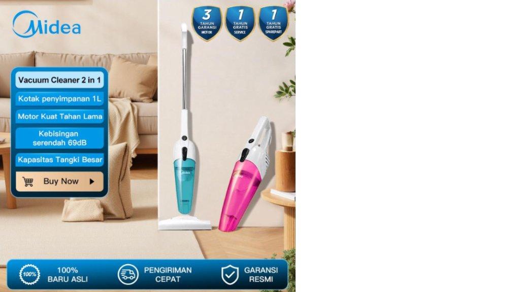 Midea Vacuum Cleaner 2 in 1 VC-SC861B / VC-SC861P - Alat Vacuum Cleaner Portable - Pengepel - Penghisap Debu