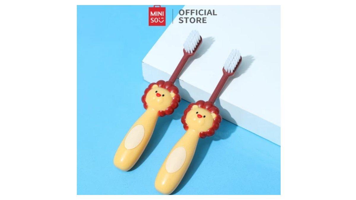 Miniso Children's Toothbrush Cute Kids Soft Bristle Toothbrush