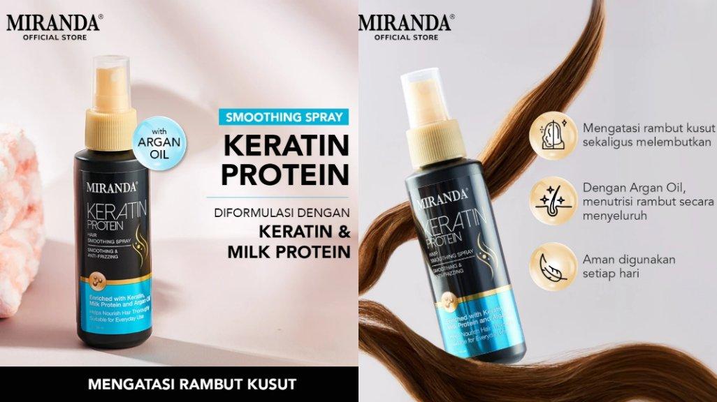 Miranda Keratin Protein Hair Smoothing Spray.