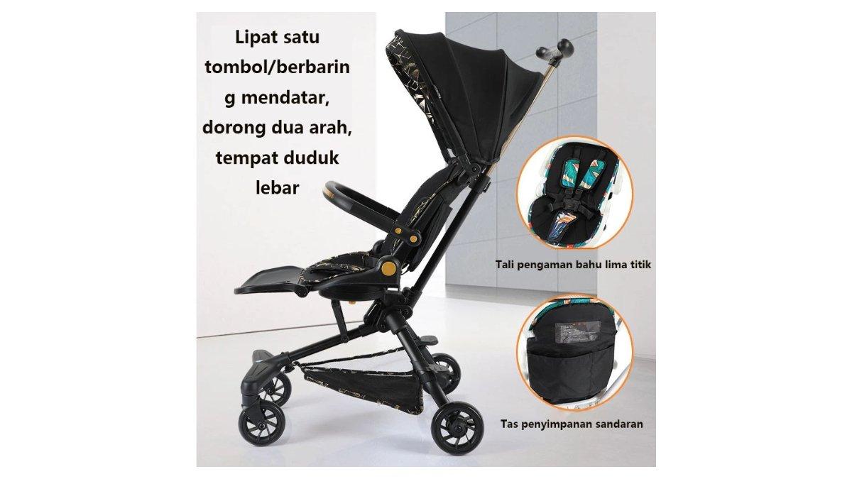 Mmflight Kereta Dorong Bayi Stroller Bayi Anak 2 Arah Lipat Traveling Cabin Size