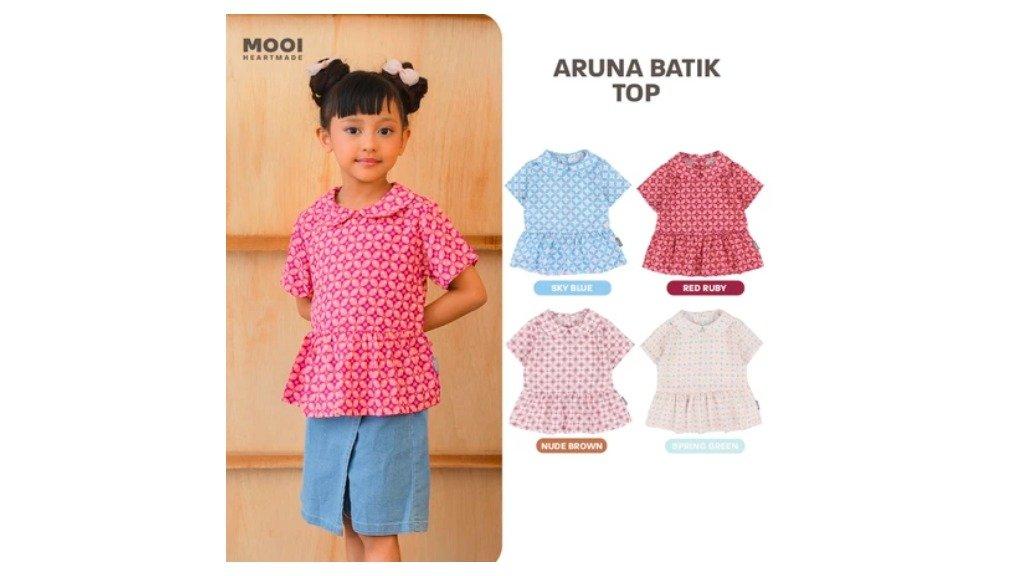 Mooi Atasan Batik Anak Perempuan Aruna Batik Top