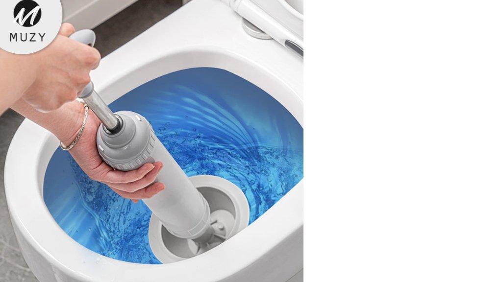 Muzy Penyedot WC Fleksibel Pump Toilet Plunger Pompa WC Duduk Mampet Alat Pembersih Saluran Pipa Tersumbat HSB705