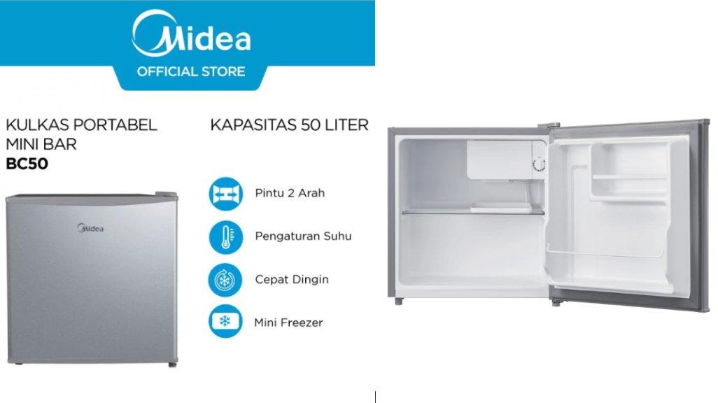 [NEW PRODUCT] Midea Kulkas Mini Portable MDRD86FGG50ID 50L