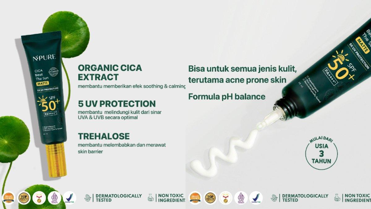 NPURE SUNSCREEN CICA BEAT THE SUN MATTE SPF 50+ PA++++