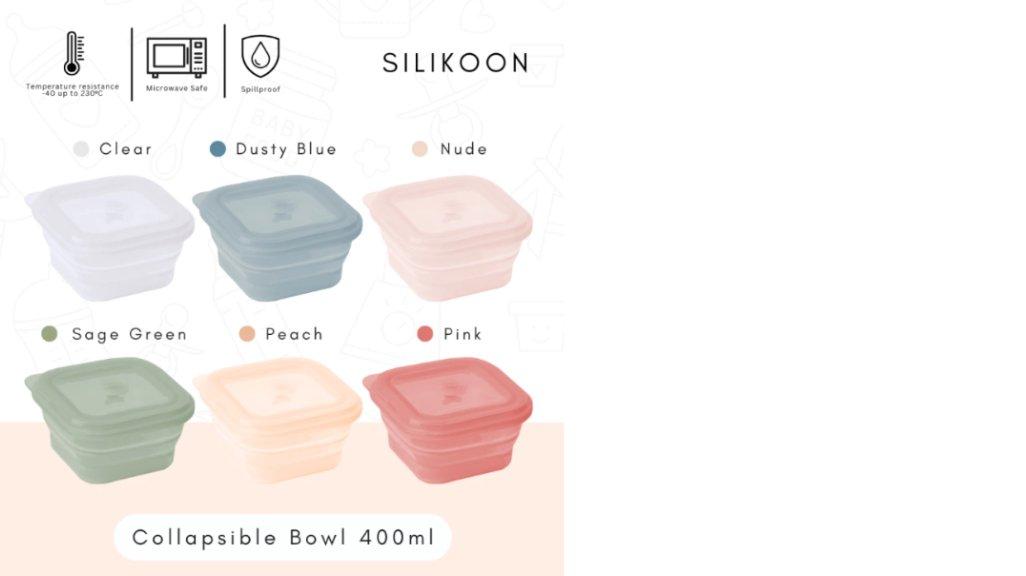 Nadokido x SILIKOON Premium Silicone Collapsible Bowl 200ml Lunch Box Foldable Container Food Grade Leakproof