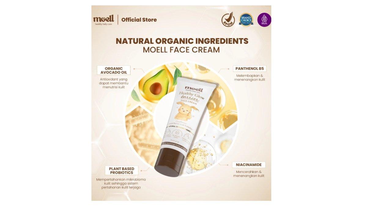 Natural Organic Ingredients Moell Face Cream