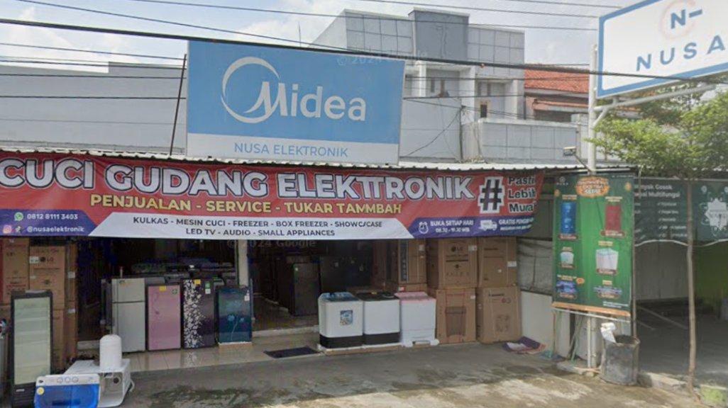 Foto Toko Nusa Elektronik di Jl. Raya Sragen - Solo No.km.10, Dsn. Sidomulyo, Krikilan, Kecamatan Masaran, Kabupaten Sragen, Jawa Tengah 57282, yang diambil Google Maps pada Maret 2024.
