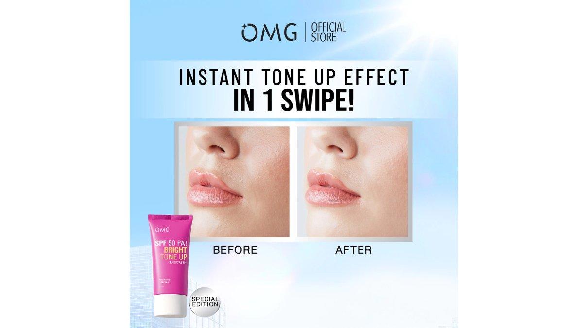 OMG Oh My Glow Bright Tone Up UV Barrier Sunscreen SPF 50 PA++