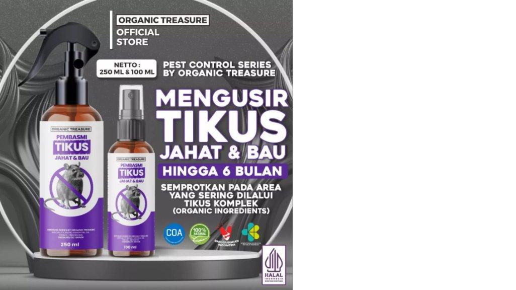 ORGANIC TREASURE - PENGUSIR TIKUS Spray Pembasmi Hama Rumah Tangga