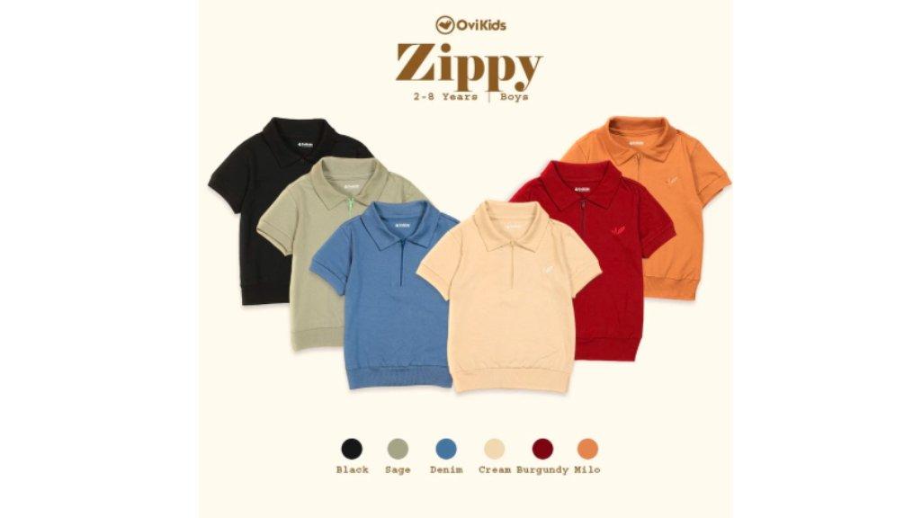OVIKIDS Zippy - Atasan Anak Laki Laki Baju Anak Laki Laki Kemeja Anak 2-8 Tahun