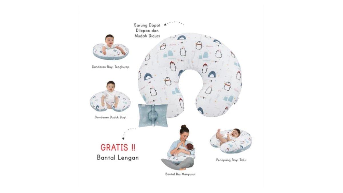 Omiland Bantal Menyusui Bayi + Free Bantal lengan Perlengkapan Bayi Baru Lahir Bantal Menyusui Bansu