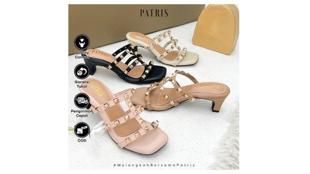 PATRIS Amanda Sandal Wanita Heels / Hak 7 Cm