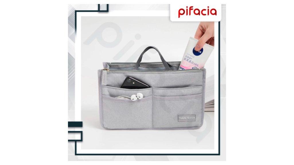 PIFACIA Tas Organizer Pouch Organizer Tas Bawaan Bag In Bag Sekat