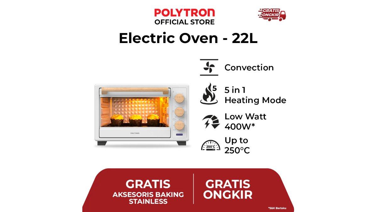 POLYTRON Kitchenmate Oven Listrik Low Watt 22 Liter