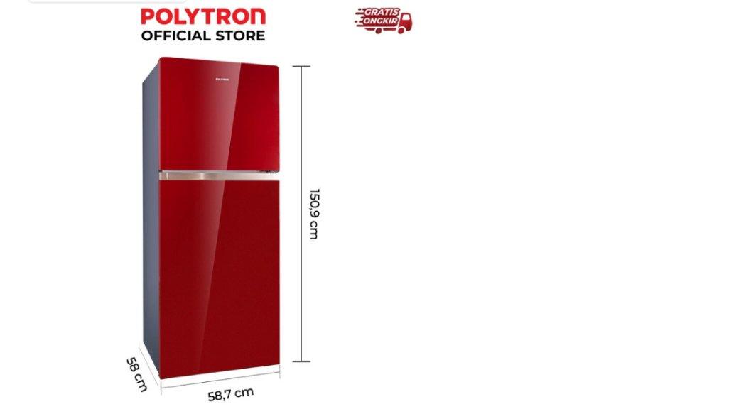 POLYTRON Kulkas 2 Pintu Belleza Jumbo 240 Liter PRW 25MNX