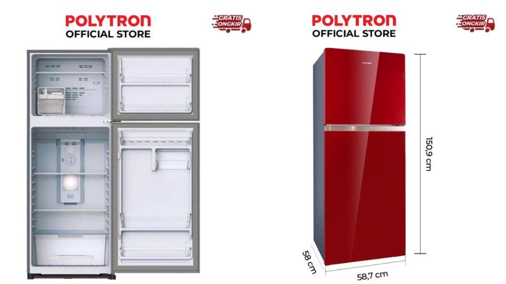 POLYTRON Kulkas 2 Pintu Belleza Jumbo 240 Liter PRW 25MNX.