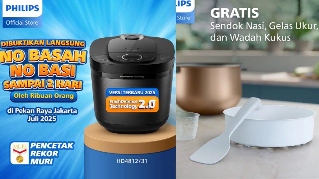 Philips Digital Rice Cooker Magicom 1.8 L - 3000 Digital Series HD4812/31 - Hitam