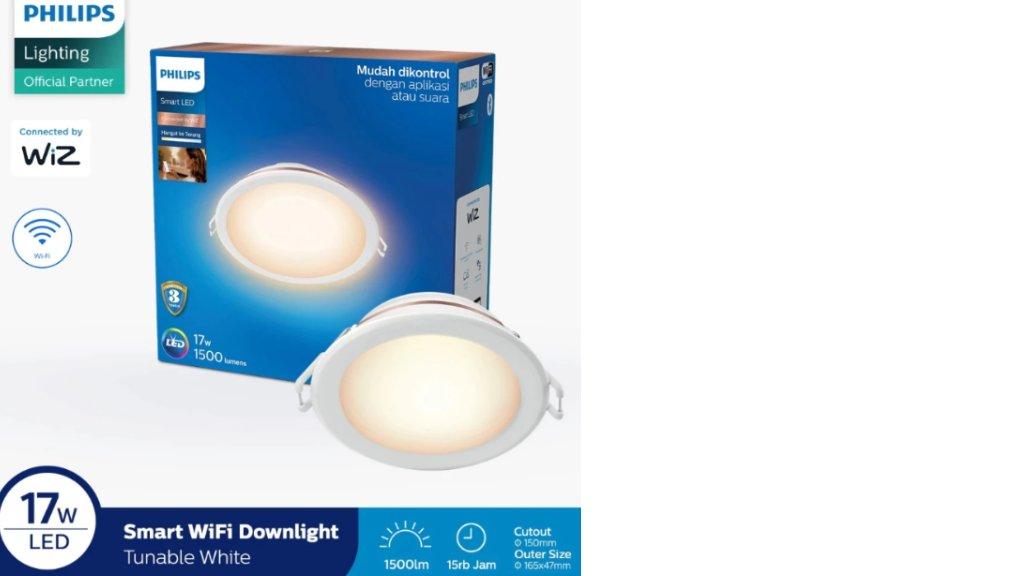 Philips Lampu Smart Wifi LED Downlight 17W - Tunable White (Putih)