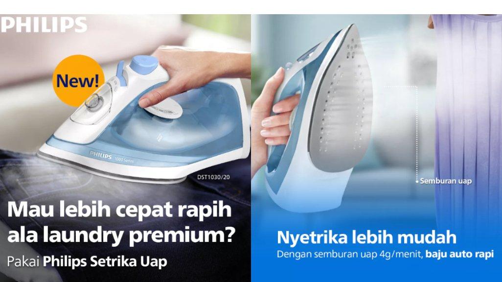 Philips Setrika Uap DST1030/20 Biru
