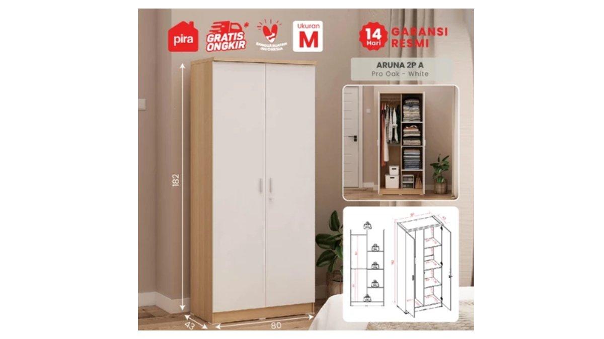 Pira Metropolis OX Lemari Pakaian 2 Pintu