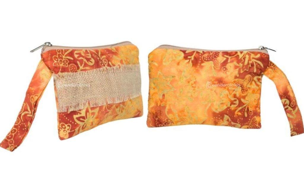 Pouch Batik Mix Goni Coklat