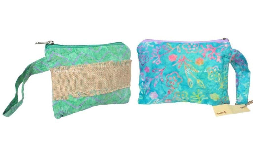 Pouch Batik Mix Goni Hijau